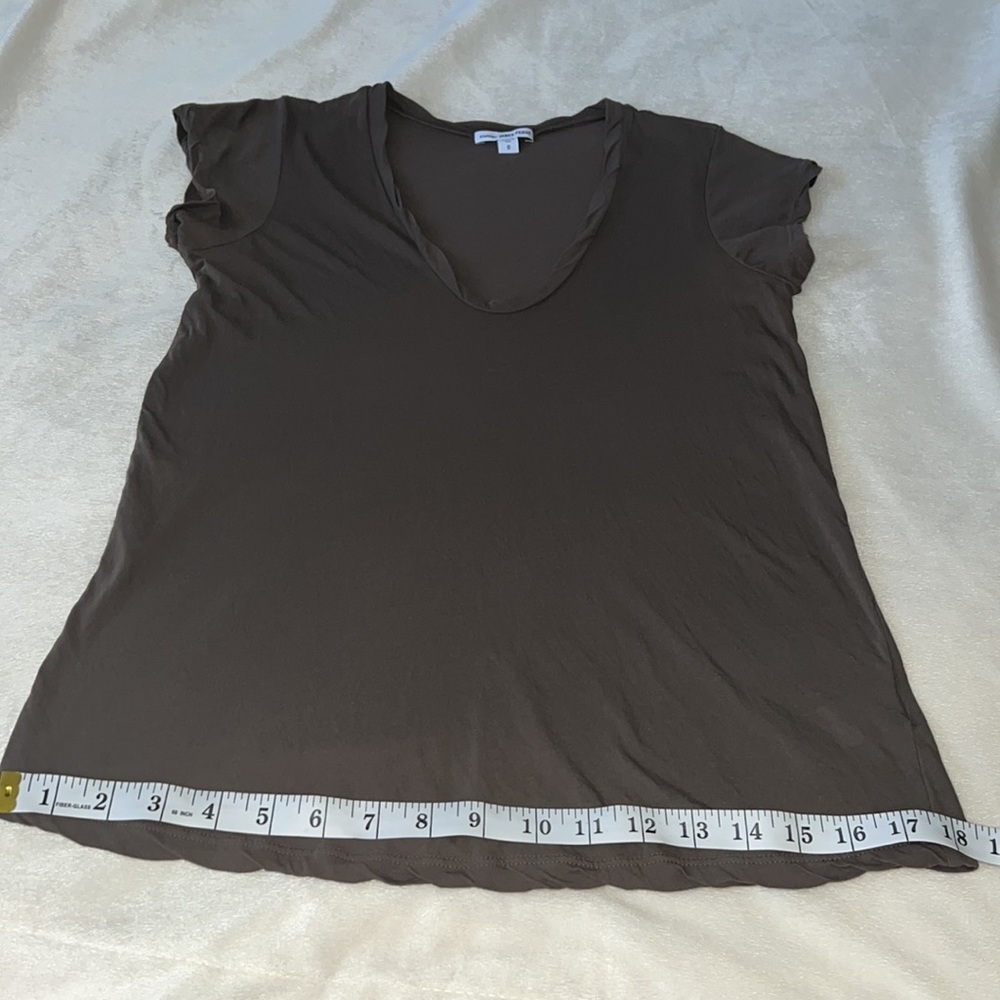 James Perse Deep V Neck T Shirt Size 0 - Picture 4 of 8